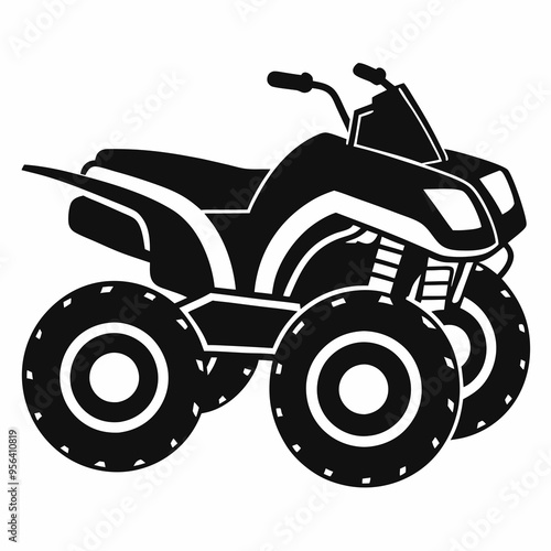 Quad bike Black silhouette