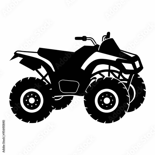 Quad bike Black silhouette