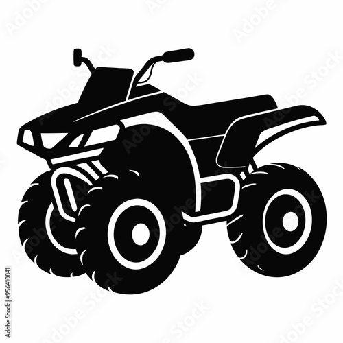 Quad bike Black silhouette