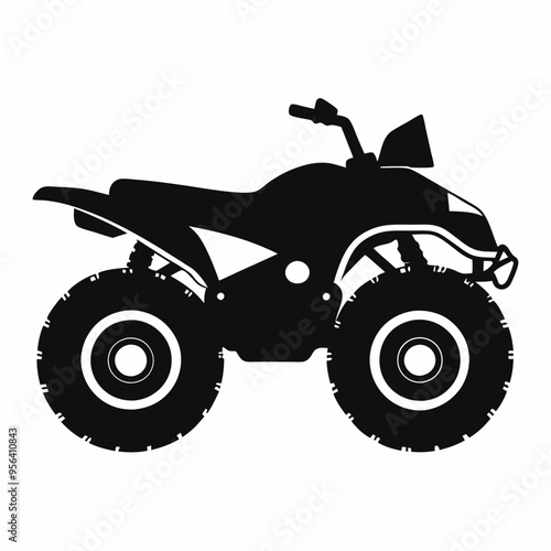 Quad bike Black silhouette