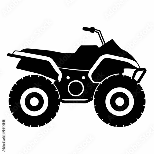 Quad bike Black silhouette