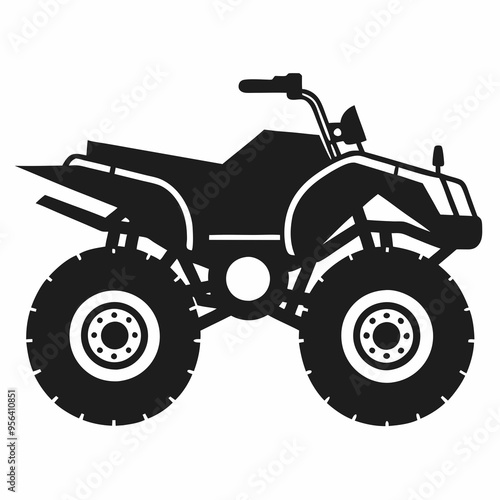 Quad bike Black silhouette