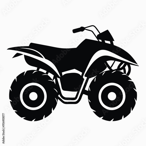 Quad bike Black silhouette