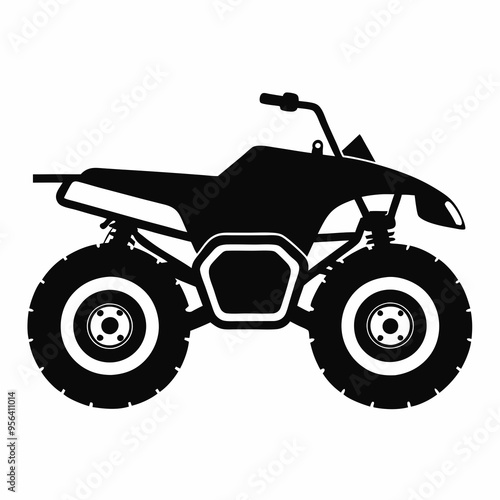 Quad bike Black silhouette