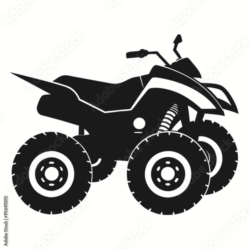 Quad bike Black silhouette