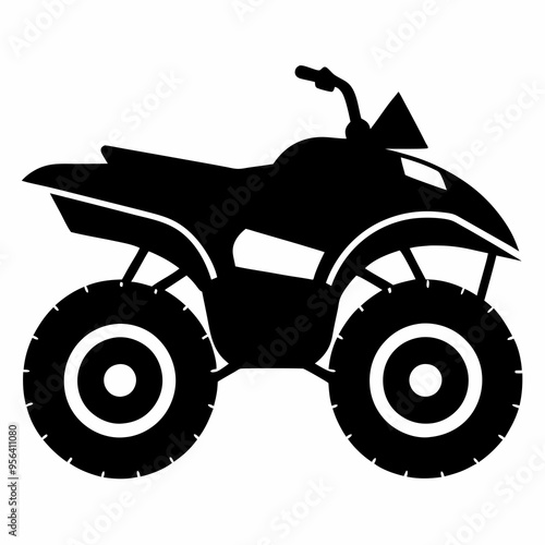 Quad bike Black silhouette