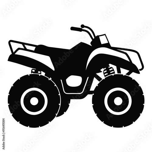 Quad bike Black silhouette