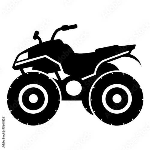 Quad bike Black silhouette