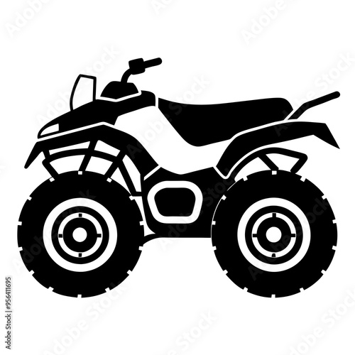 Quad bike Black silhouette