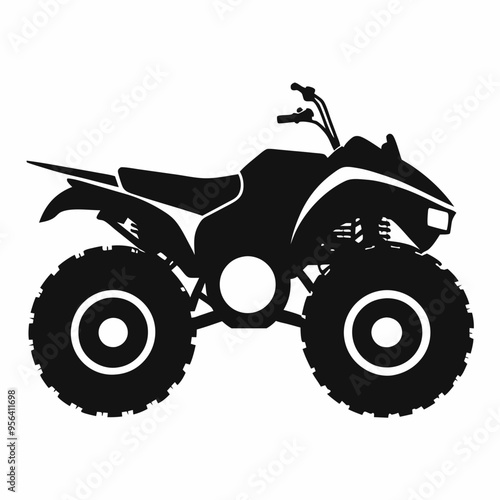 Quad bike Black silhouette
