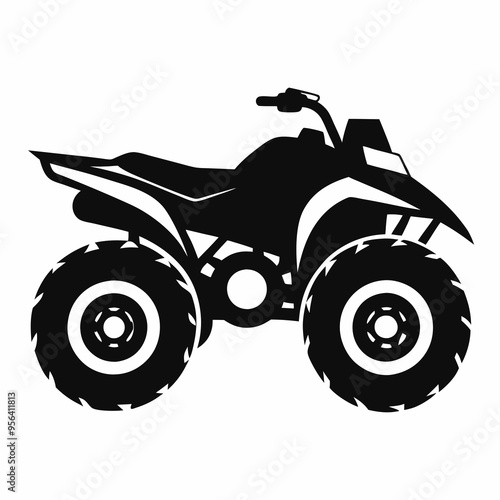 Quad bike Black silhouette