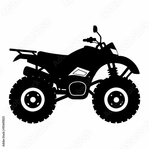 Quad bike Black silhouette