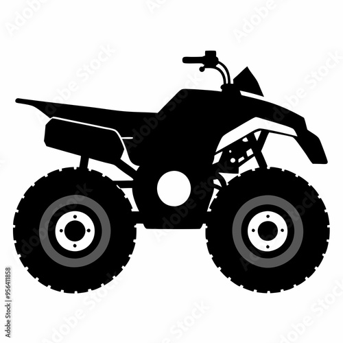 Quad bike Black silhouette