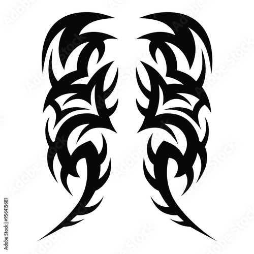 Tattoo designs. Tattoo tribal vector designs. Art tribal tattoo.
