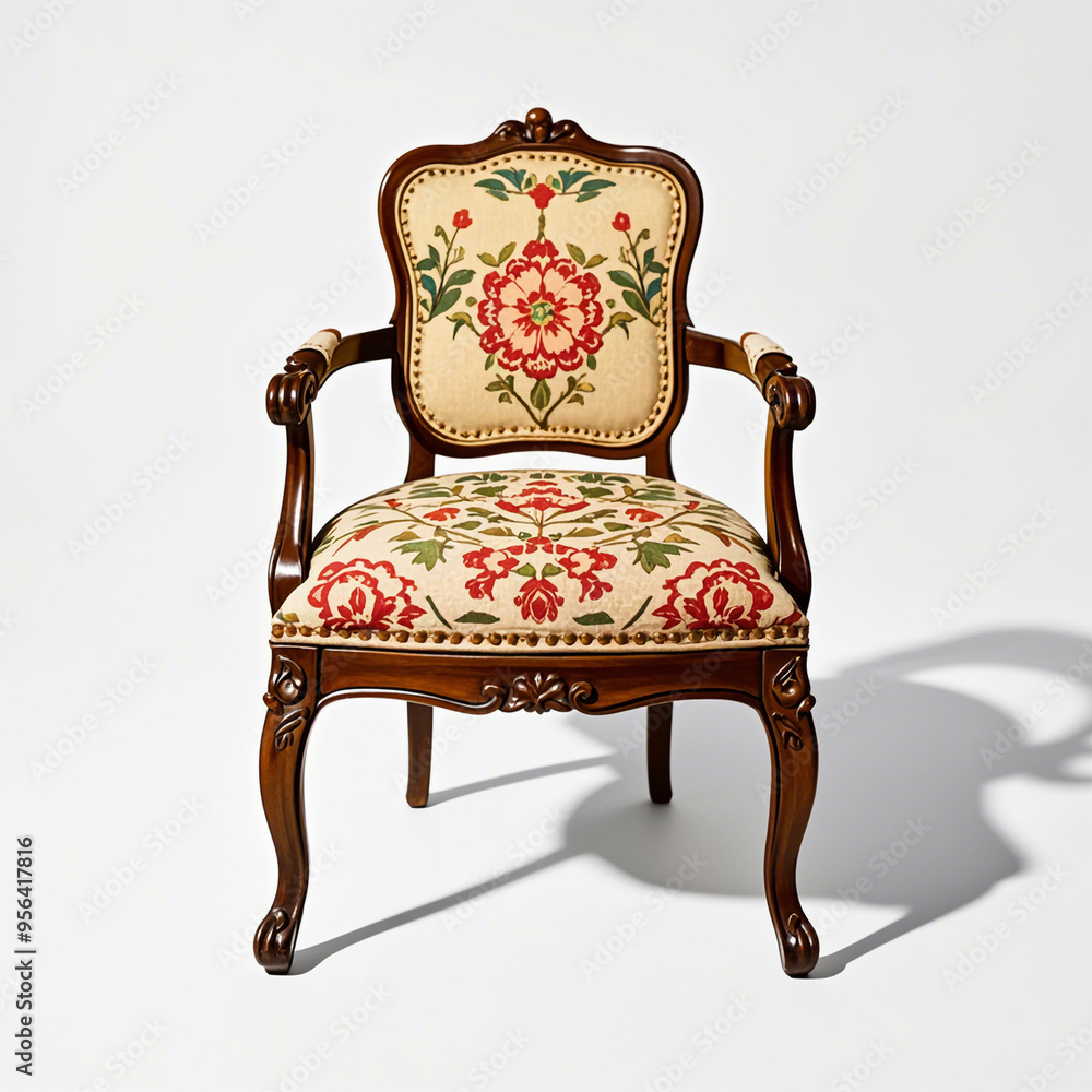 Antique chair on white background Antique chair on white background