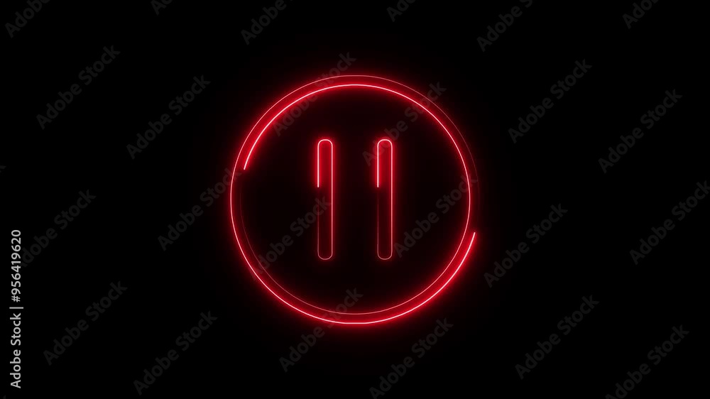 video pause button, 4K animation with alpha channel video pause button, 4K animation with alpha channel