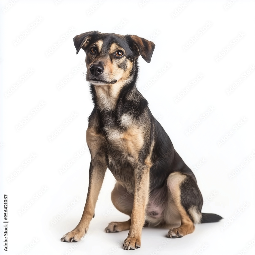 Dog full body shot isolated on white background Dog full body shot isolated on white background