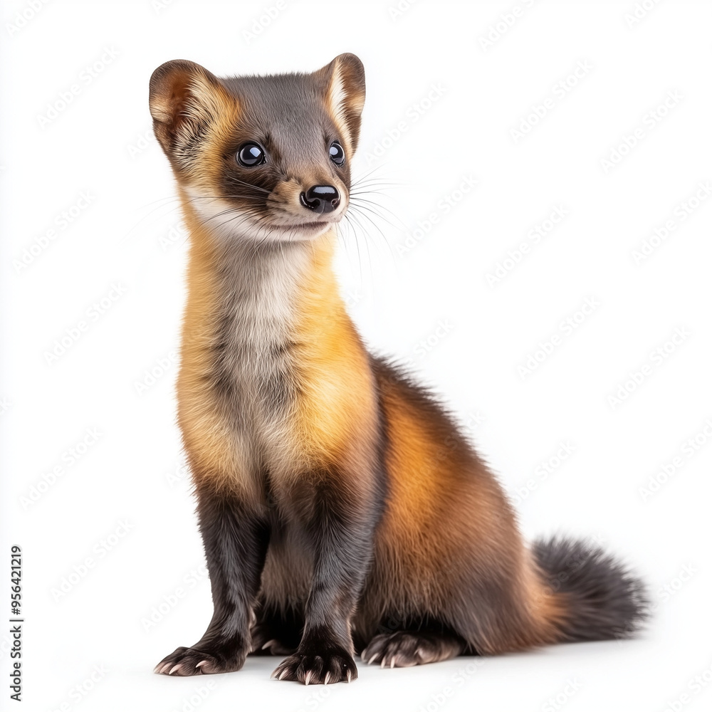 Marten full body shot isolated on white background Marten full body shot isolated on white background