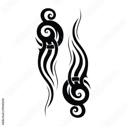 Tattoo designs. Tattoo tribal vector designs. Art tribal tattoo.