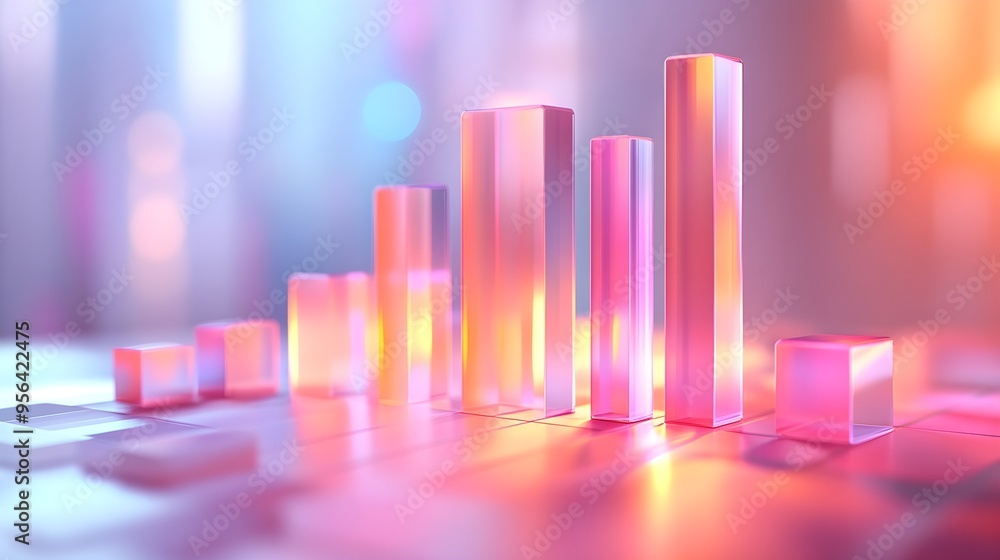 Abstract Glass Bars Pink & Orange Background Abstract Glass Bars Pink & Orange Background