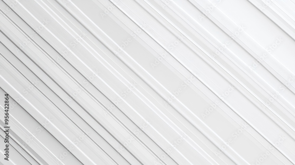 Obraz premium Minimalist abstract background with faint diagonal stripes on a plain white backdrop, offering a clean and simple visual.