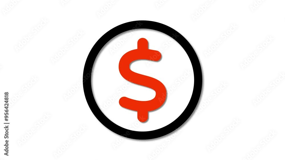Eye-Catching Dollar Sign Animation with Dynamic Effects, Showcasing Financial Themes in a Digital World. Eye-Catching Dollar Sign Animation with Dynamic Effects, Showcasing Financial Themes in a Digital World.