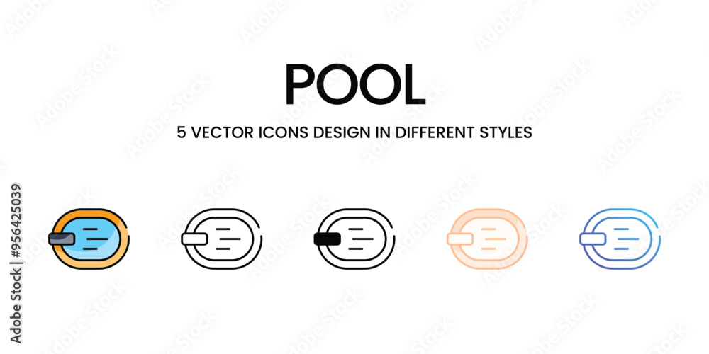 Pool icons set ready to use vector icon stock illustration Pool icons set ready to use vector icon stock illustration
