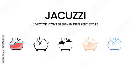 Jacuzzi icons set ready to use vector icon stock illustration
