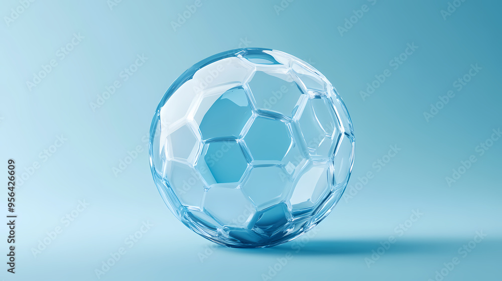 Naklejka premium Transparent sphere, honeycomb geometric structure