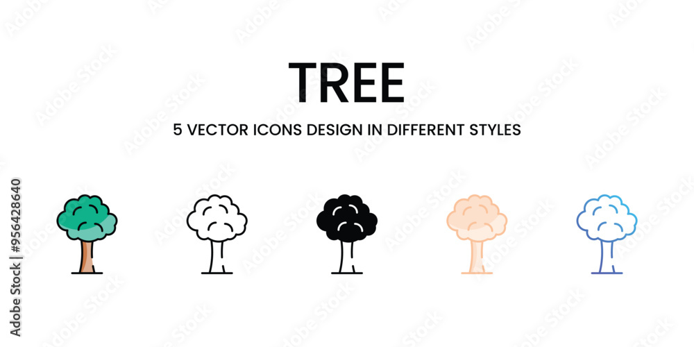 Tree icons set ready to use vector icon stock illustration Tree icons set ready to use vector icon stock illustration