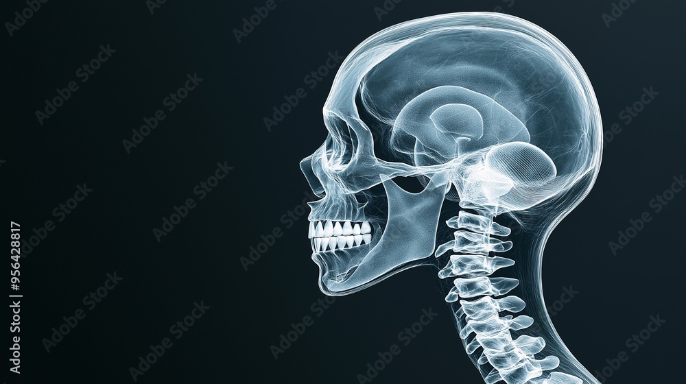 The Inner Architecture: A Detailed X-ray of the Human Skull The Inner Architecture: A Detailed X-ray of the Human Skull