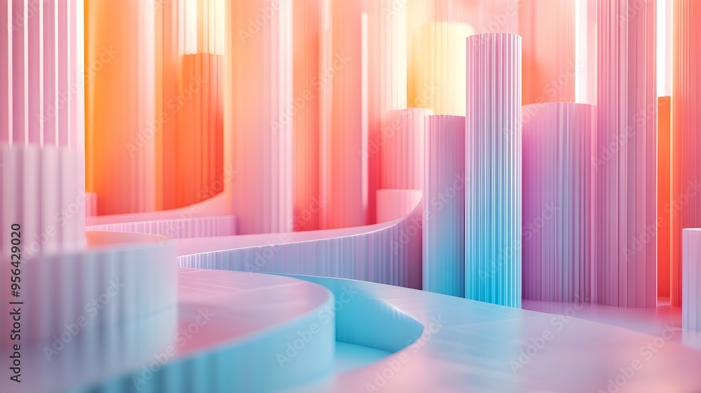 Abstract Pink & Blue Geometric Background Abstract Pink & Blue Geometric Background