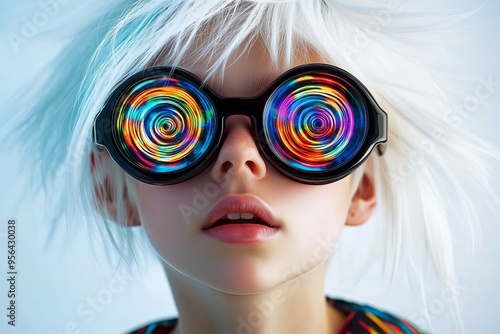 Crazy Glasses on a weird looking kid