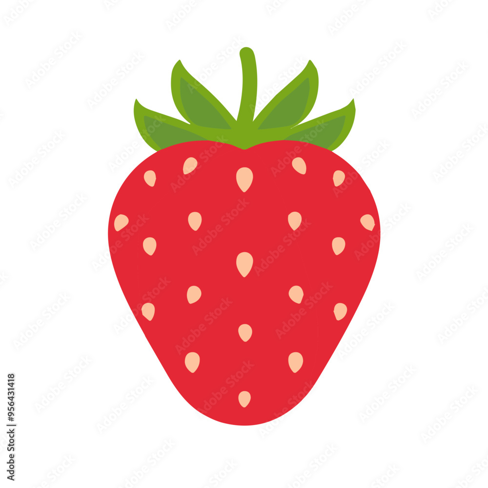 Hand drawn strawberry isolated on white background, vector illustration. Hand drawn strawberry isolated on white background, vector illustration.