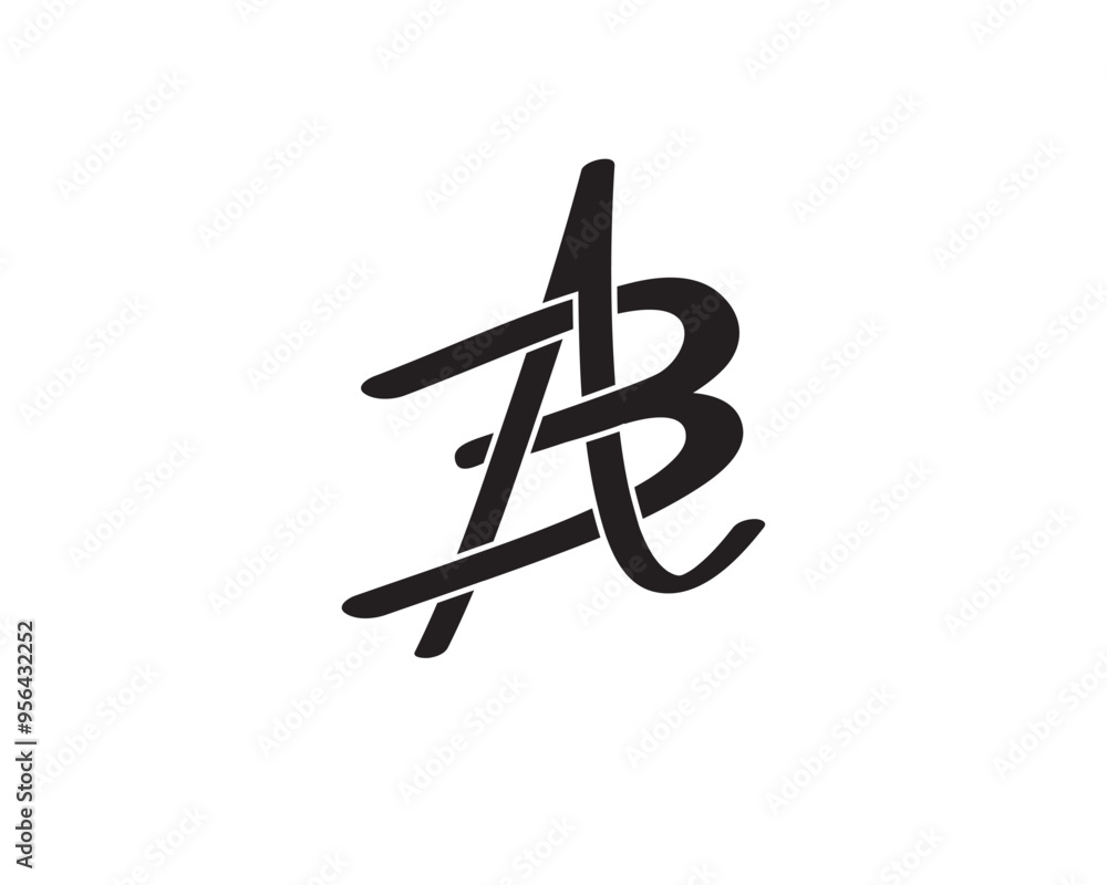 AB Logo Design concept on white background AB Logo Design concept on white background
