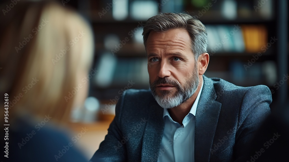Lawyer comforts his clients with legal advice and serious stress trust commitment for justice issues and lawyer concepts : Generative AI Lawyer comforts his clients with legal advice and serious stress trust commitment for justice issues and lawyer concepts : Generative AI
