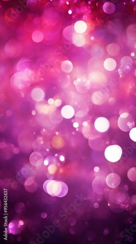 Glittering bokeh background Magenta sparkling lights blurry shiny 