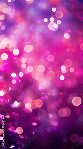 Glittering bokeh background Magenta sparkling lights blurry shiny 