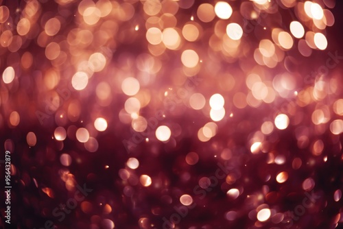 Glittering bokeh background Maroon sparkling lights blurry shiny 