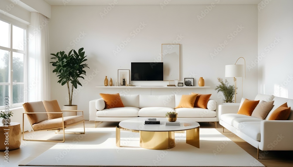 Photo interior modern design room 3d illustration Photo interior modern design room 3d illustration