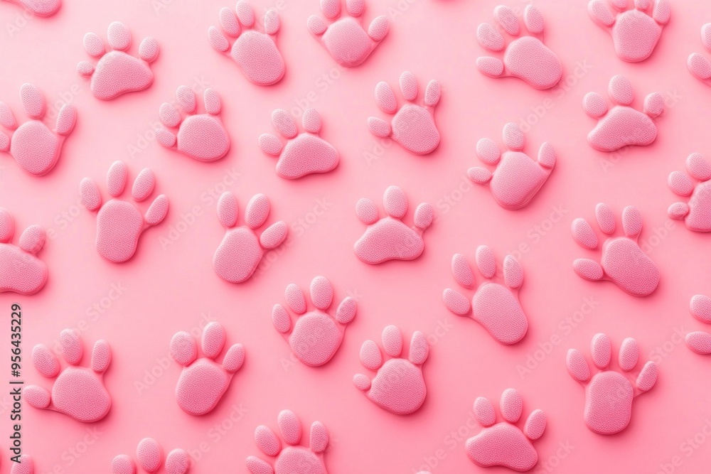cute pink dog paw pattern prints cute pink dog paw pattern prints
