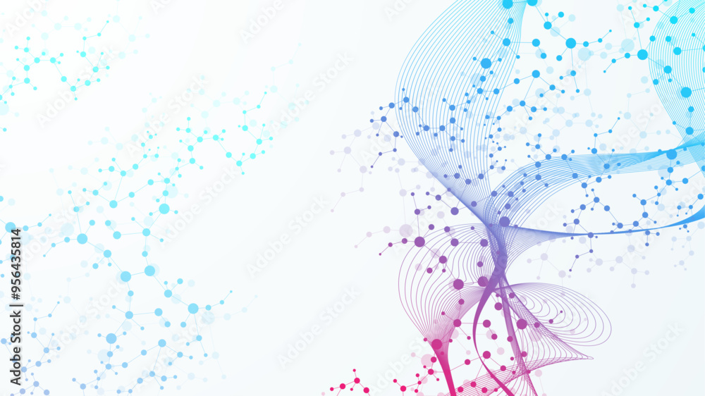 Structure molecule and communication Dna, atom, neurons. Science concept for your design. Connected lines with dots. Medical, technology, chemistry, science background. Vector illustration. Structure molecule and communication Dna, atom, neurons. Science concept for your design. Connected lines with dots. Medical, technology, chemistry, science background. Vector illustration.