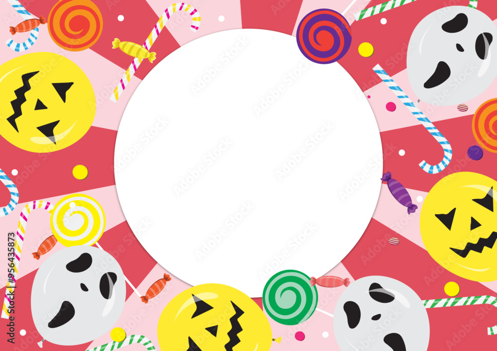 Halloween candy and ballons background Halloween candy and ballons background
