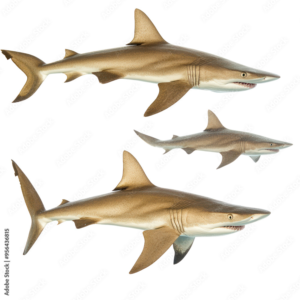 Obraz premium Shark, Sawsharks object isolated on transparent png.