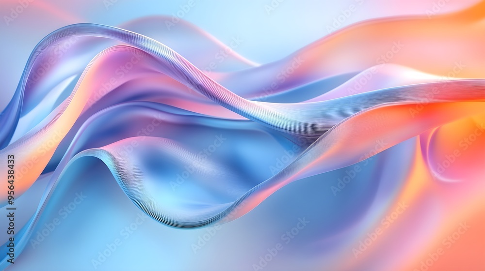 Abstract Wavy Background, Blue, Pink, Orange Gradient Abstract Wavy Background, Blue, Pink, Orange Gradient
