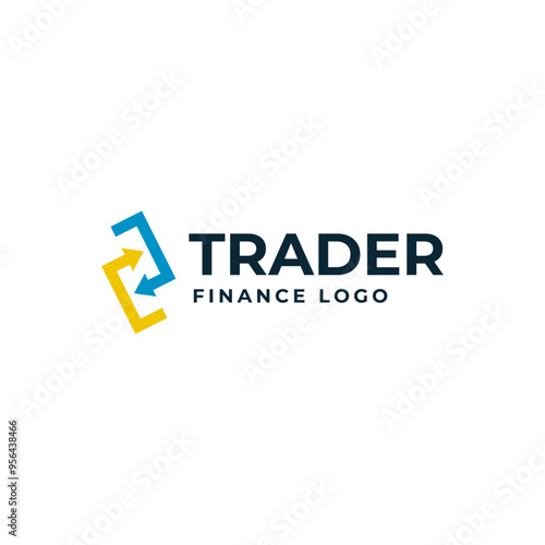 Trading, trade, currency investment logo design.