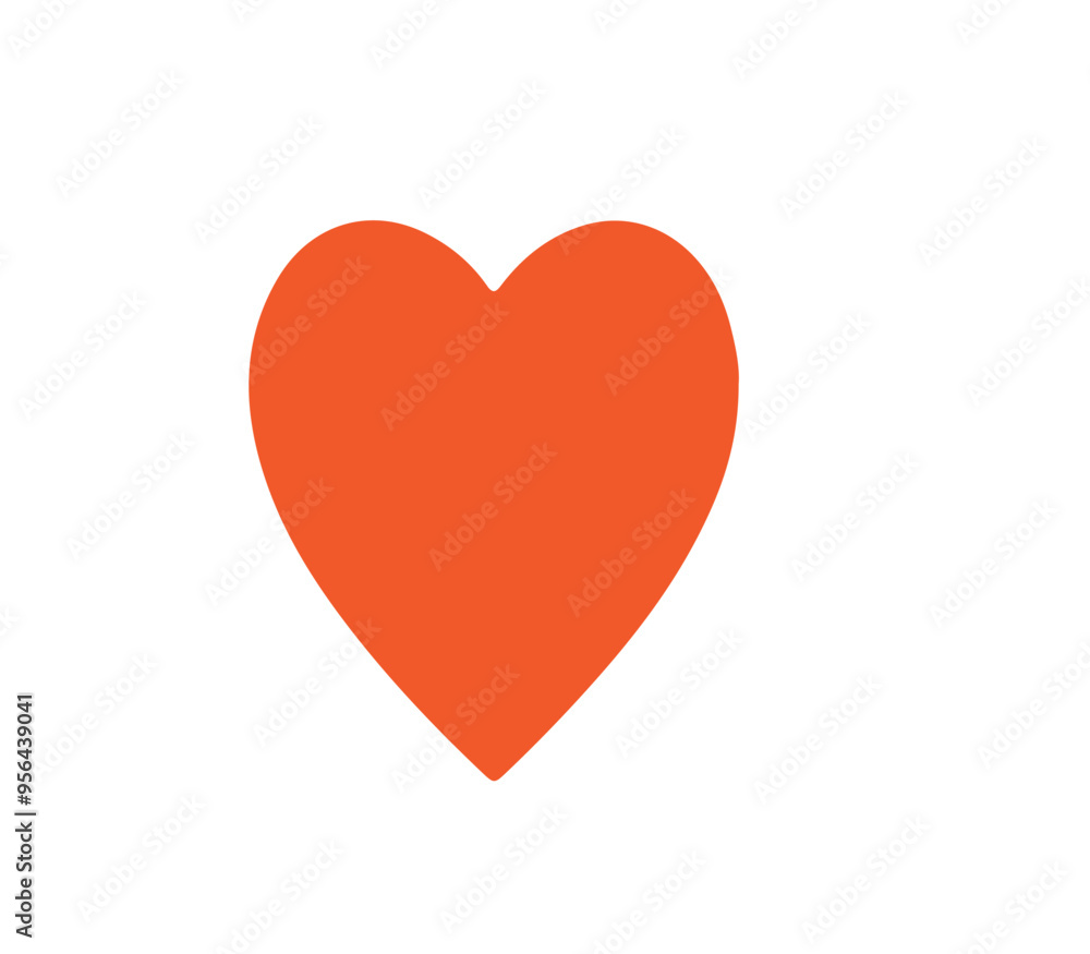 Obraz premium red heart isolated on white