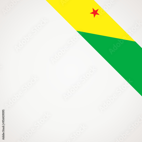 Corner slanted ribbon flag of Acre for a top right area of a page.