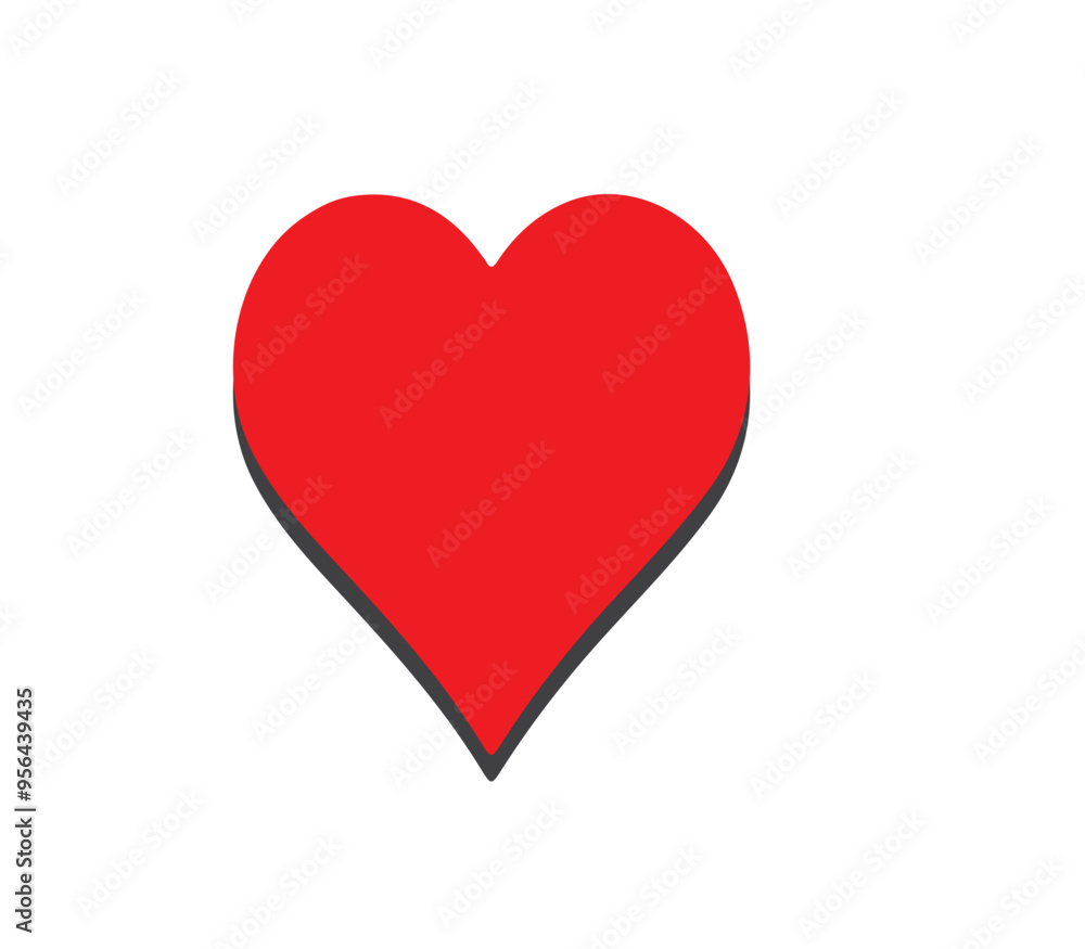 red heart isolated on white red heart isolated on white