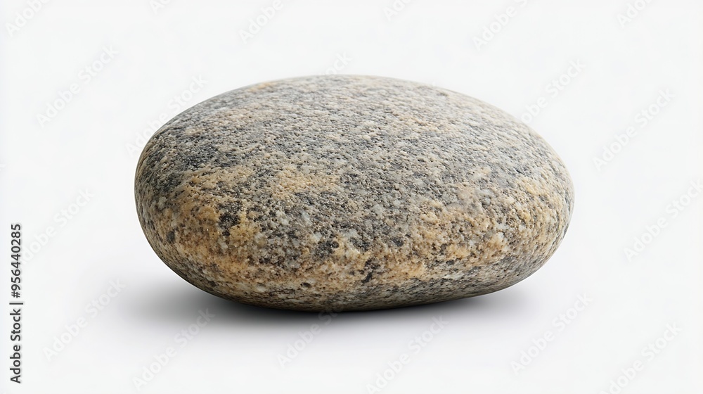 Round stone stand isolated on a white background High resolution image : Generative AI